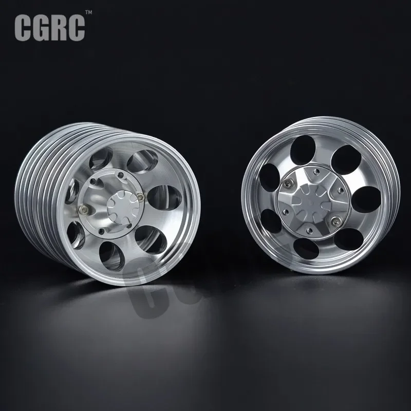 

2pcs CNC Front&Rear Metal Alloy Wheel Rim For 1/14 Tamiya Tractor Truck RC Climbing Trailer Cargo Truck Car Component