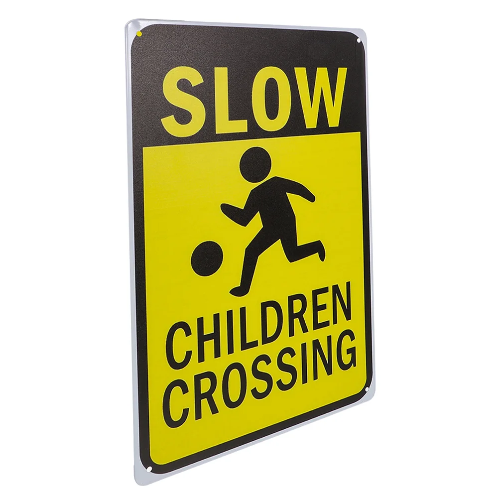 

Road Sign Safety Traffic Signs for Kids Iron Sheet Street Funny Slow down Child Drive