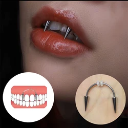 Fashion Goth Lips Ring Stainless Steel BCR Septum Piercing In mouth Ring Puncture Earrings Hoop Nose Ring Body Piercing Jewelry