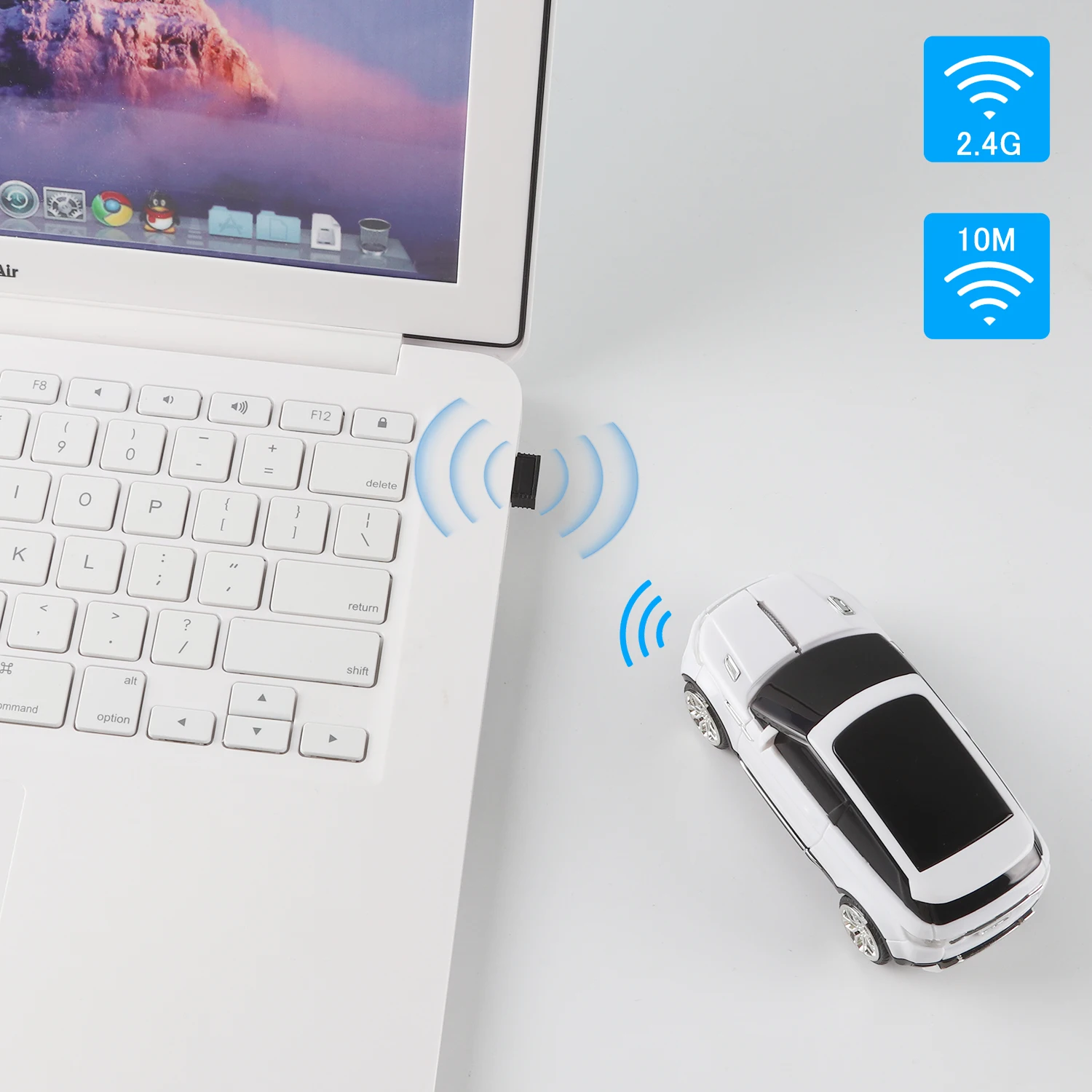 

2.4GHz Wireless Mouse Cool Car Shape 1600DPI With USB Receiver For PC Tablet Laptop Portable Mini Mute Mouse