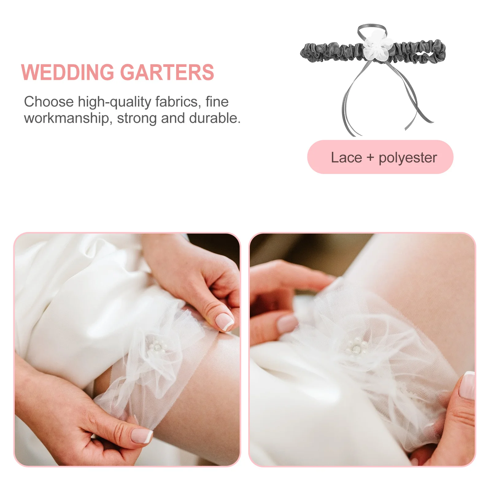 

1 Set Lace Bowknot Leg Garters Bride Accessories Wedding Thigh Ring Bow Lace Garter Leg Decoration Bow Garters