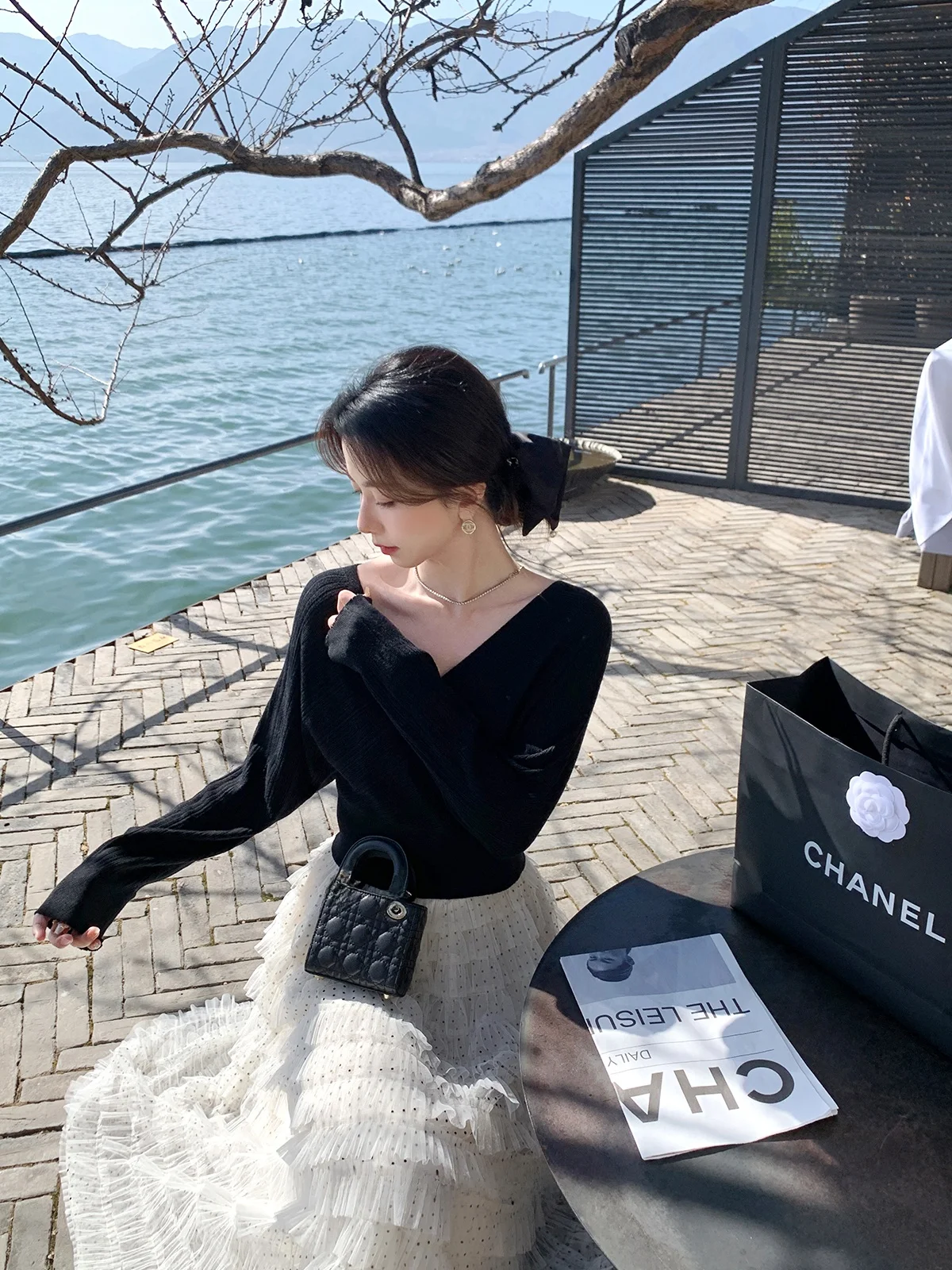 

Юбка-трапеция с высокой талией для женщин, весенняя, с точечным узором, длинная, повседневная, для города и путешествий