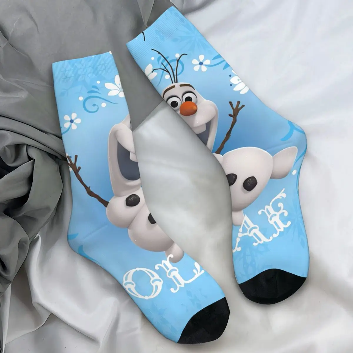 Frozen Cute Olaf Socks Spring Stockings Leisure Men Soft Breathable Socks Custom Outdoor Anti Bacterial Socks