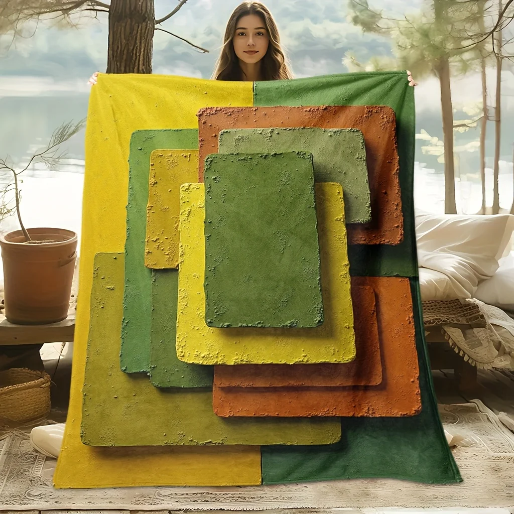 

Geometric Abstract Cooling Blanket - 100% Polyester All-Season Soft Breathable Family Friends Perfect Gift