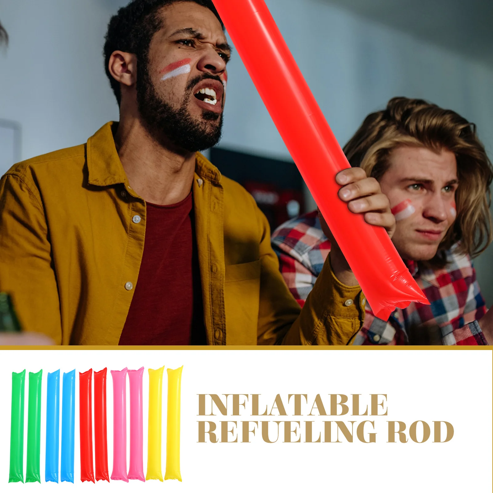 

20pcs Cheer Inflatable Noise Makers For Parties Sports Events Parades Rallies Celebration Sports Spirit Sticks