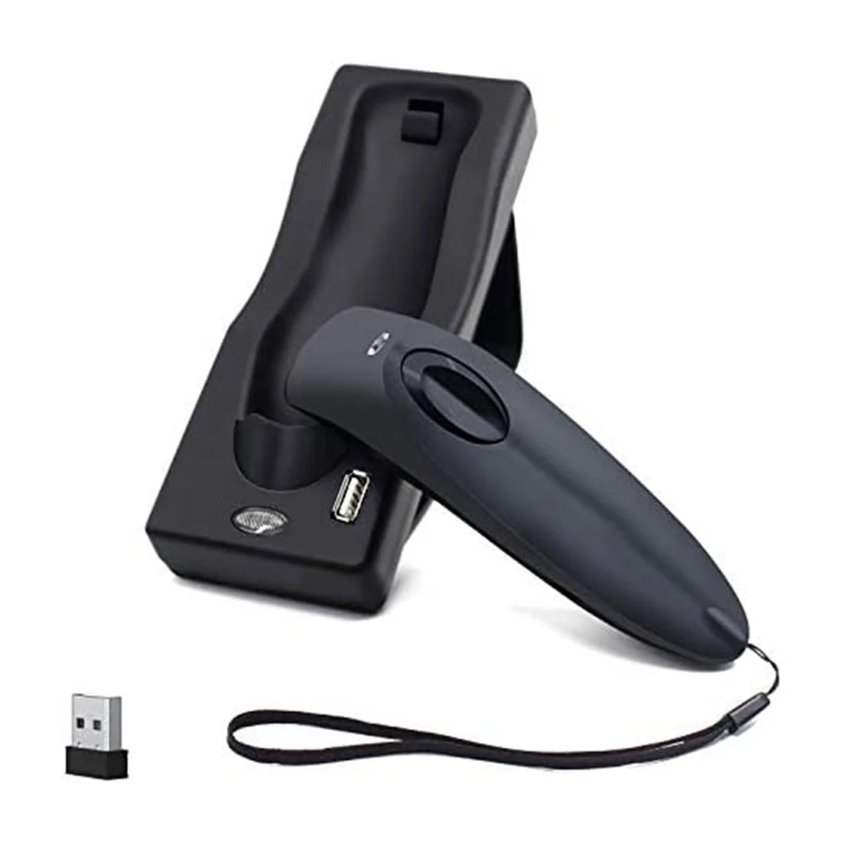 

Bluetooth Wireless Barcode Scanner Handheld USB Barcode Reader Scanner with Charging Base with Vibration Alert