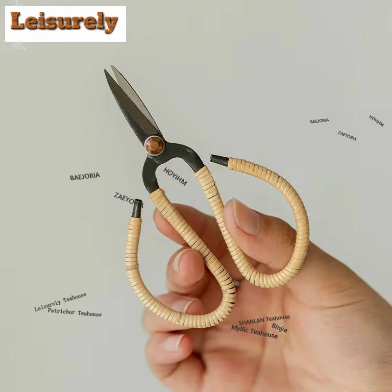 Hemp Rope Tea Bags Scissors Embroidery Cutting Sewing Tailor Shears Handicraft DIY Tea Services Specialized Tools Decoration