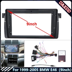 Telaio del pannello Radio multimediale per auto da 9 pollici per BMW E46 1999-2005 staffa di montaggio del cruscotto con controllo centrale 2din con cavo canbus