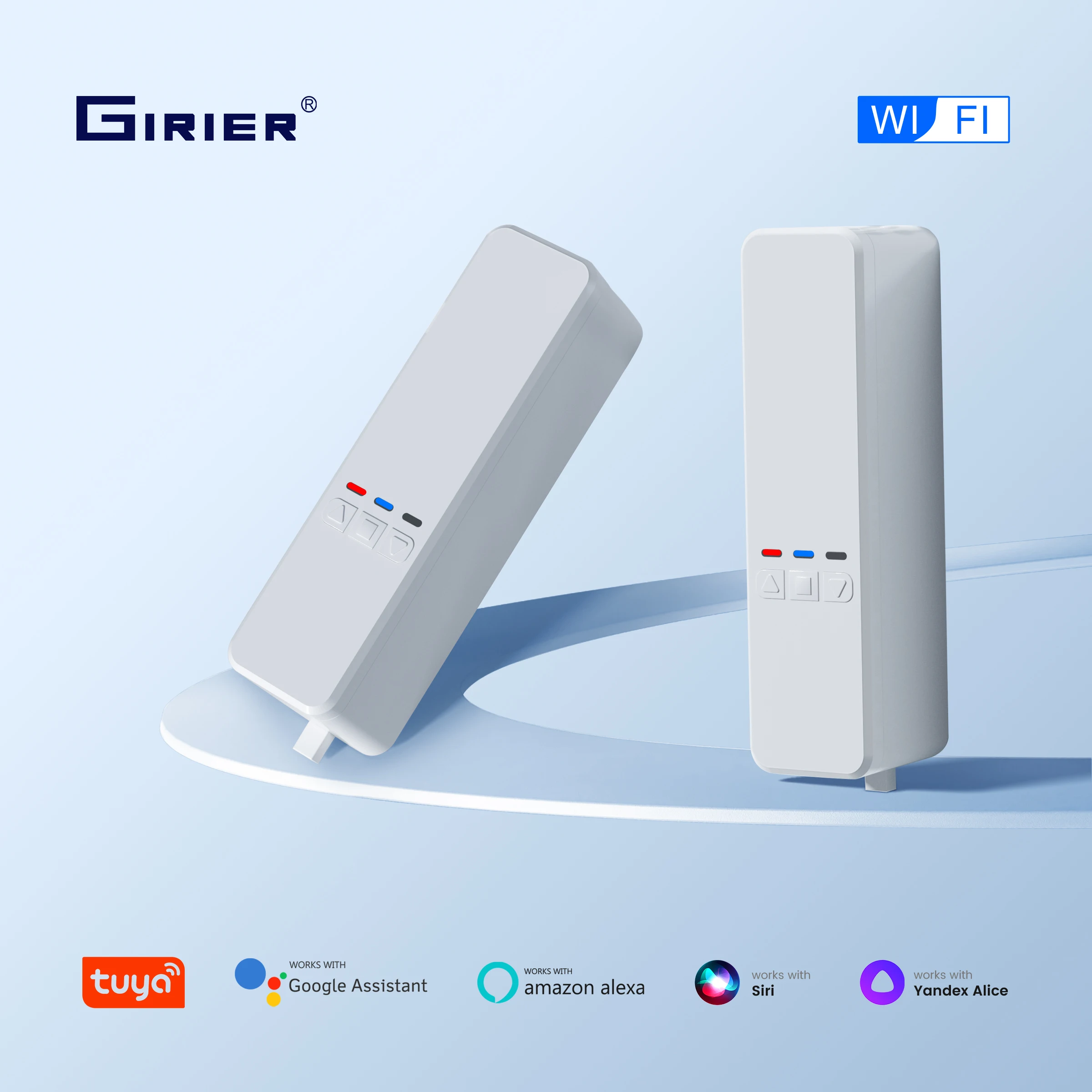 

GIRIER Tuya Smart Curtain Motor WiFi RF433 Chain Roller Blinds Motor for Shade Shutter Work with Hey Google Alexa Smart Life APP