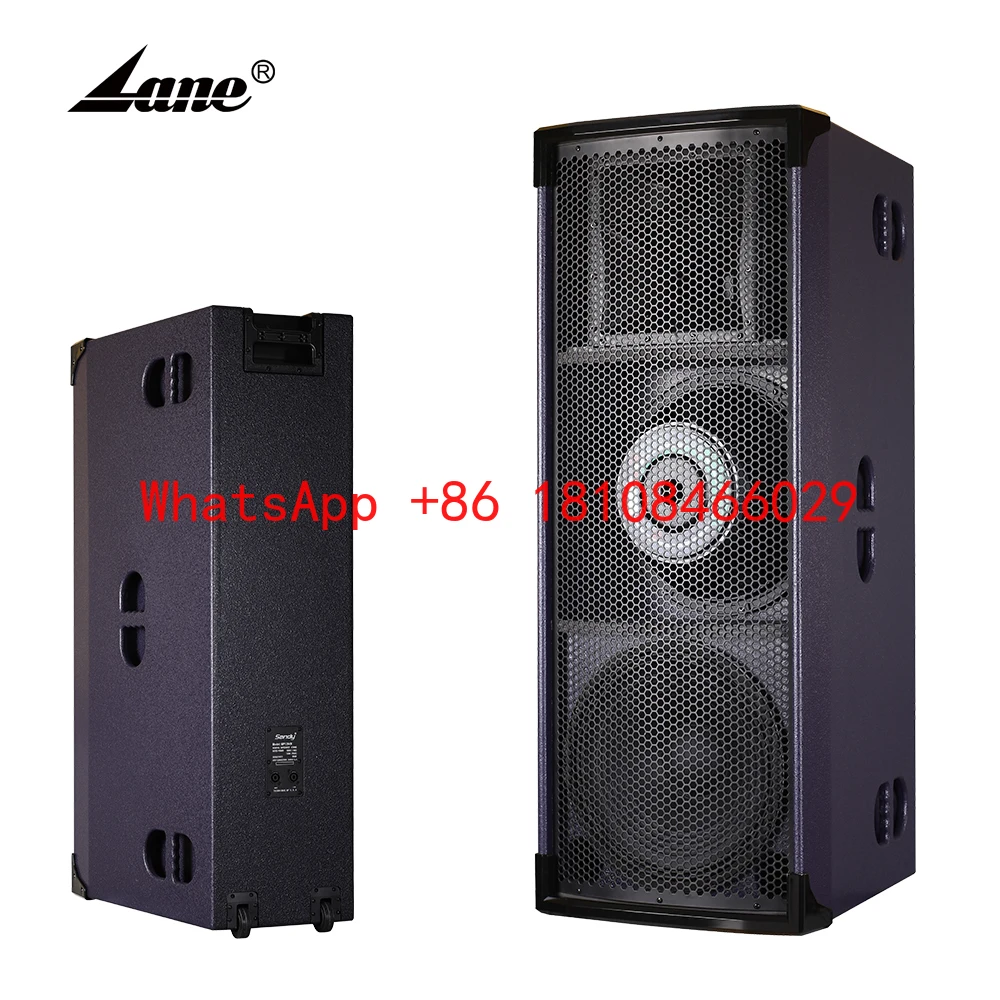 Lane PRO6.3 New Arrival Black Double 15 Inch Full Range Home Theater Party Box PA System Sound Bar Speaker Professional