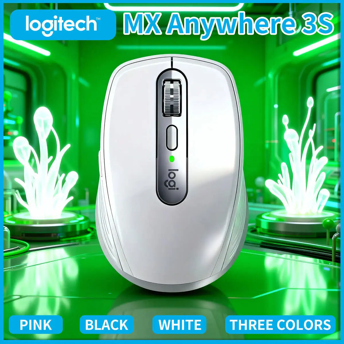 

Прочный MX Anywhere 3S — 8000 точек на дюйм Darkfield, Hyper-Scroll, быстрая зарядка через USB-C, идеально подходит для офисных и полевых работ