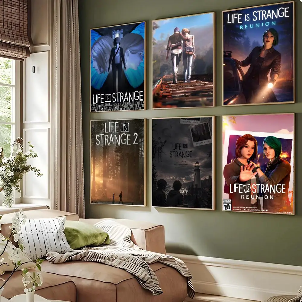 Game L-Life Is Strange Poster Waterproof Sticky Wall Art Print For Bedroom Living Room Hallway Bar Home Decor