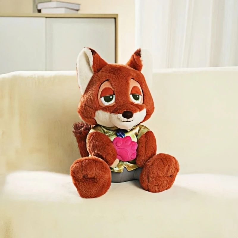 Serie Zootopia Judy y Nick muñecos de peluche juguete suave zorro conejo Kawaii decoración de habitación almohada rellena regalo para niñas