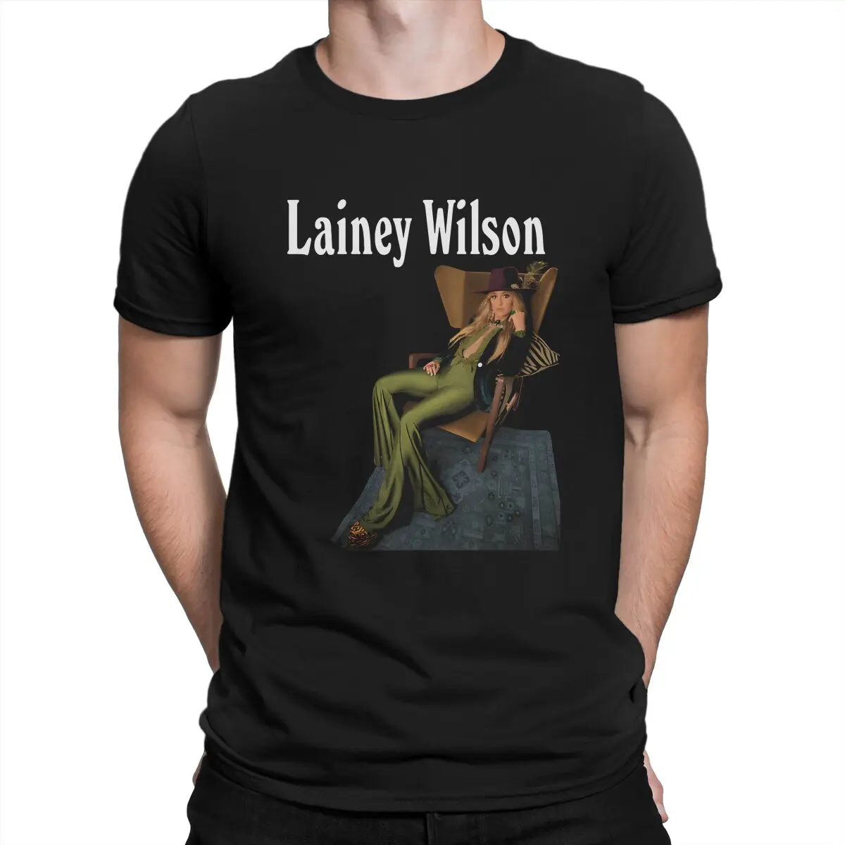 Sexy Women And Music New T Shirt Men 100% Cotton Funny T-Shirt Crew Neck Lainey Wilson Singer Songwriter Tee Shirt Short Sleeve