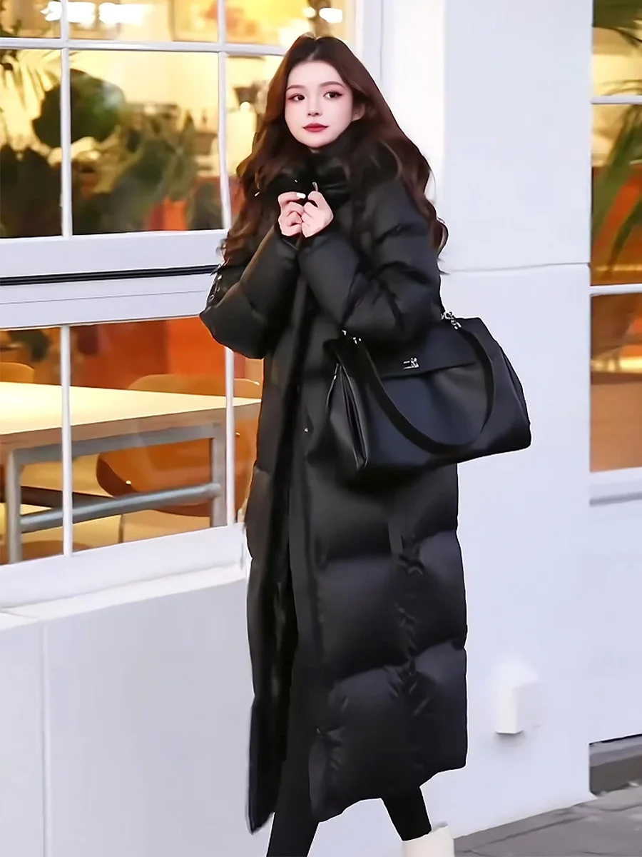 

Новинка зимы: Женское длинное белое пуховое пальто с молнией, ультратеплое, для повседневной носки, в стиле кэжуал