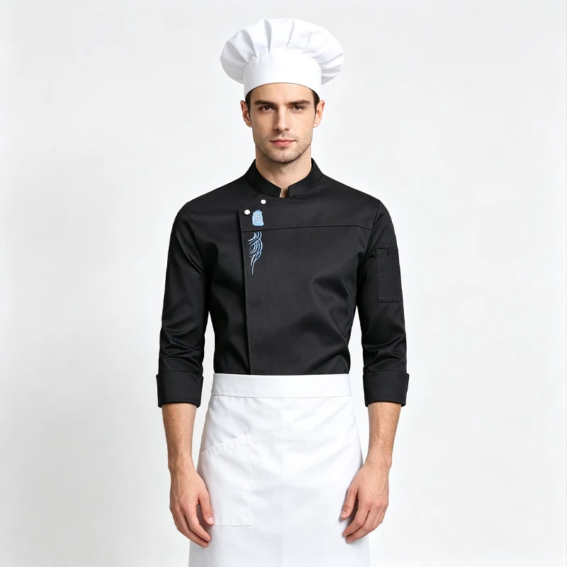Catering Cooking Shirt Restaurant Kitchen Chef T-shirt Baker Work Uniform Waiter Hotel Clothes Chef's Coat Cafe Workwear