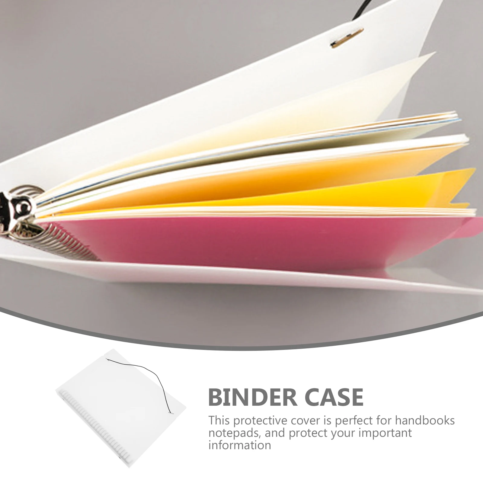 

Frosted Binder Cover Translucent Notepad Shell Loose-Leaf Case Planner Binder Shell Handbook Dustproof Cover Pp