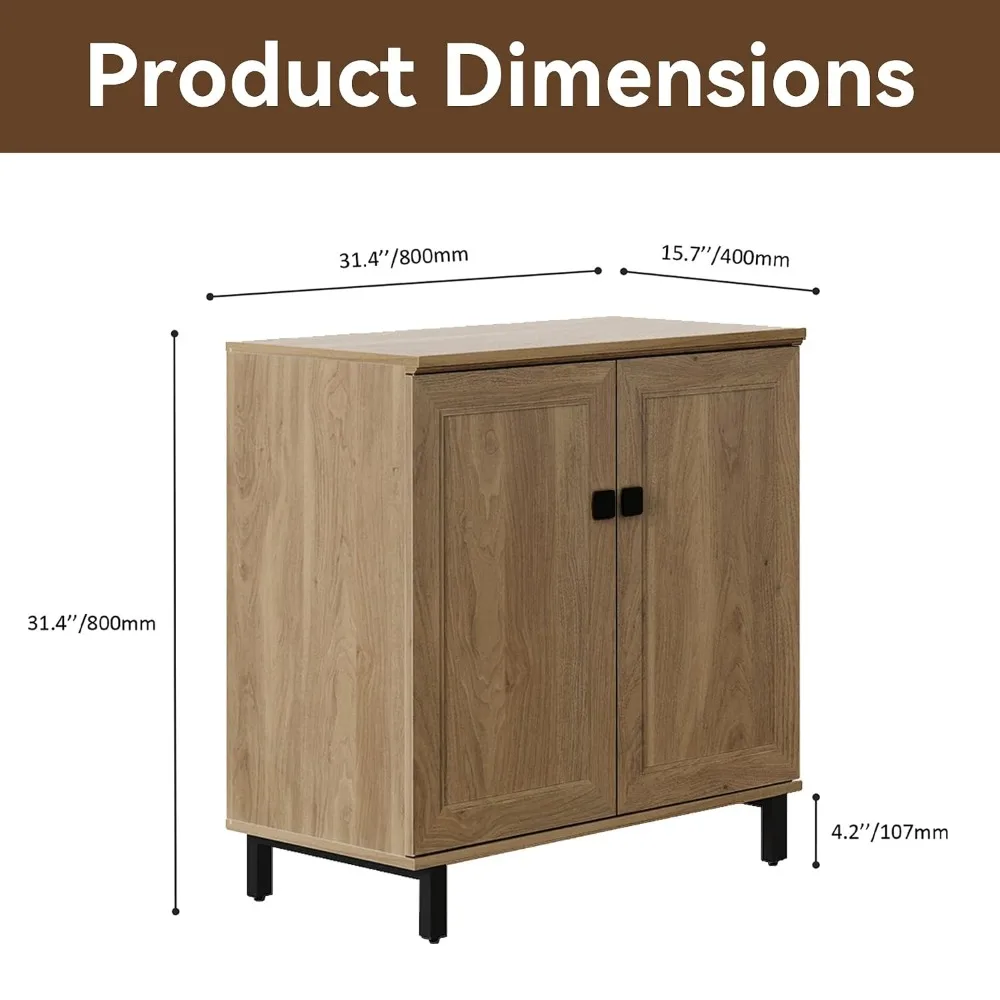 Buffet Sideboard Cabinet Farmhouse Modern 3 in1 Storage Cabinet with Adjustable Shelves for Kitchen, Coffee Bar, Customized