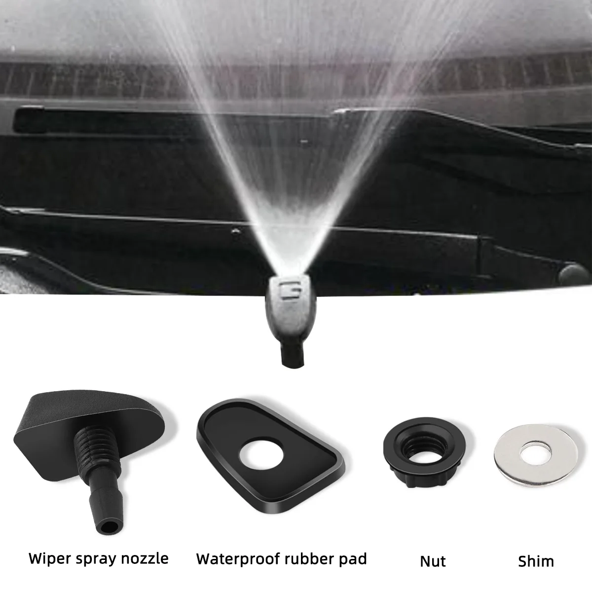 Universal 1/2/3/4mm Car windshield washer hose with connector T Y through, used for front window headlight pump car parts