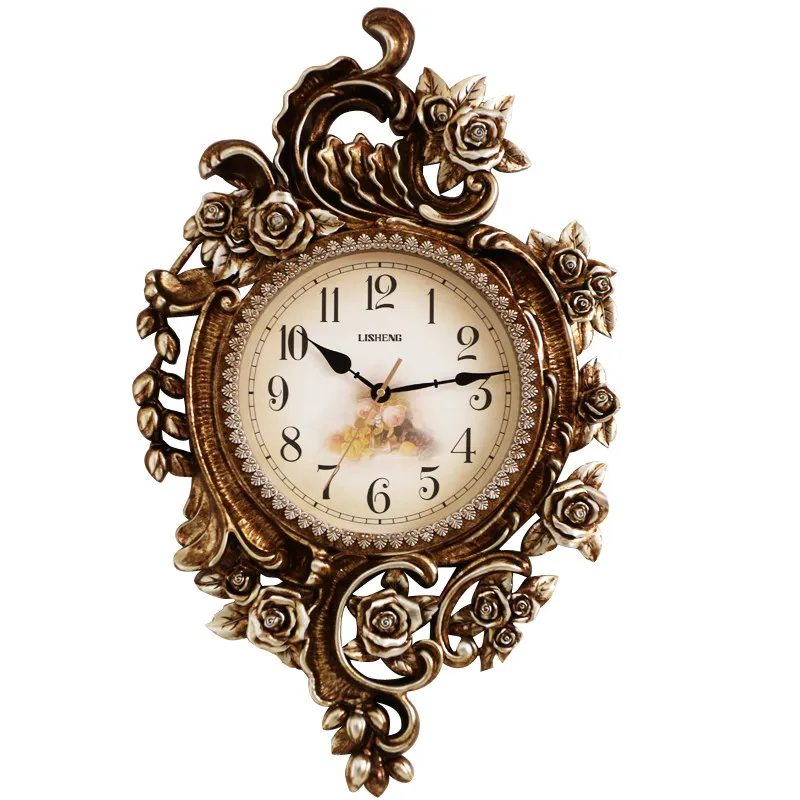 For Creative Modern Minimalist European Wall Clock, Silent Battery Operated Quartz Hanging Clock for Bedroom & Living Room