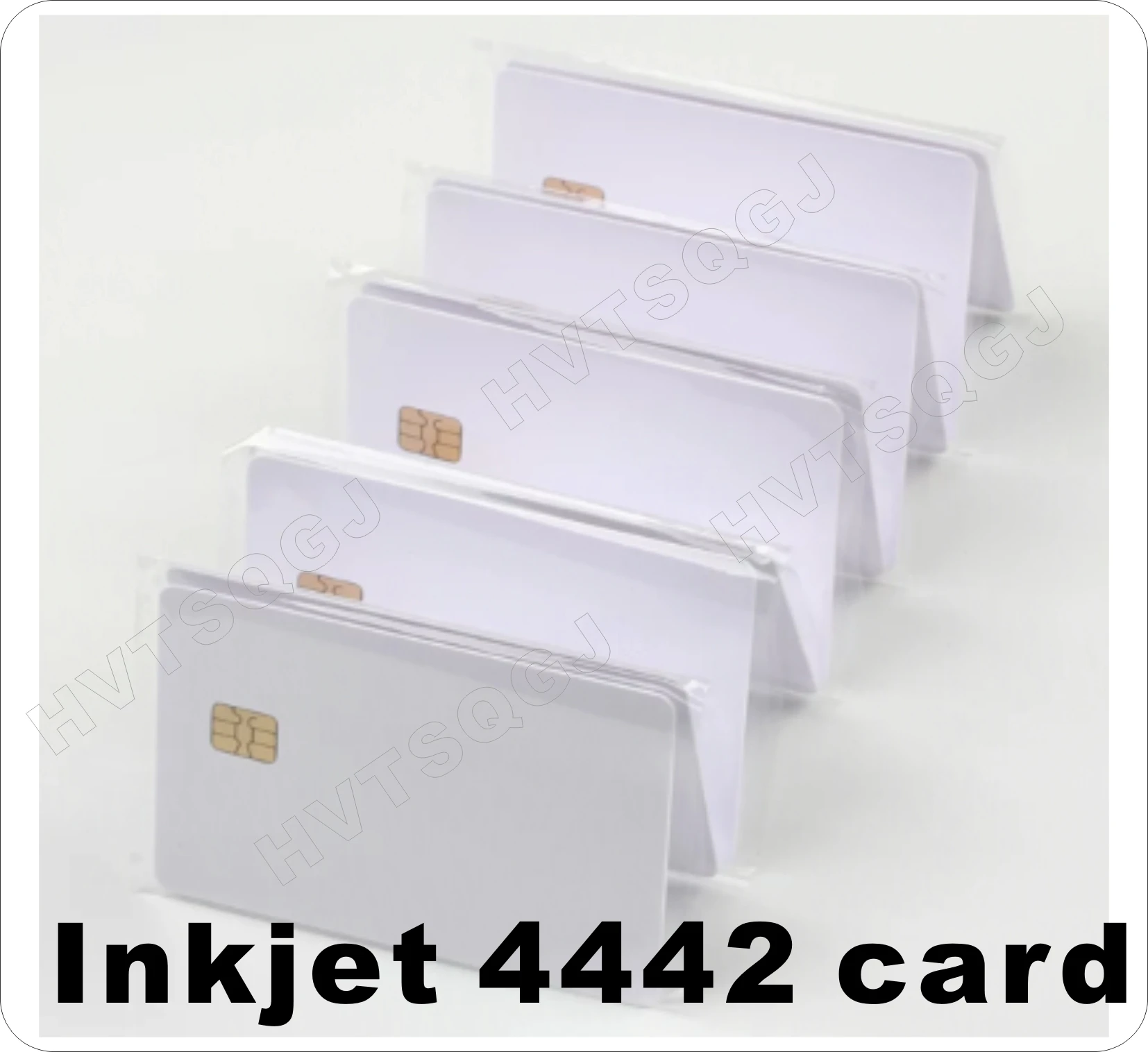 50pcs blank CR80 ISO7816 RFID Contact SLE 4442 Chip PVC Smart Card Inkjet printable cards blank