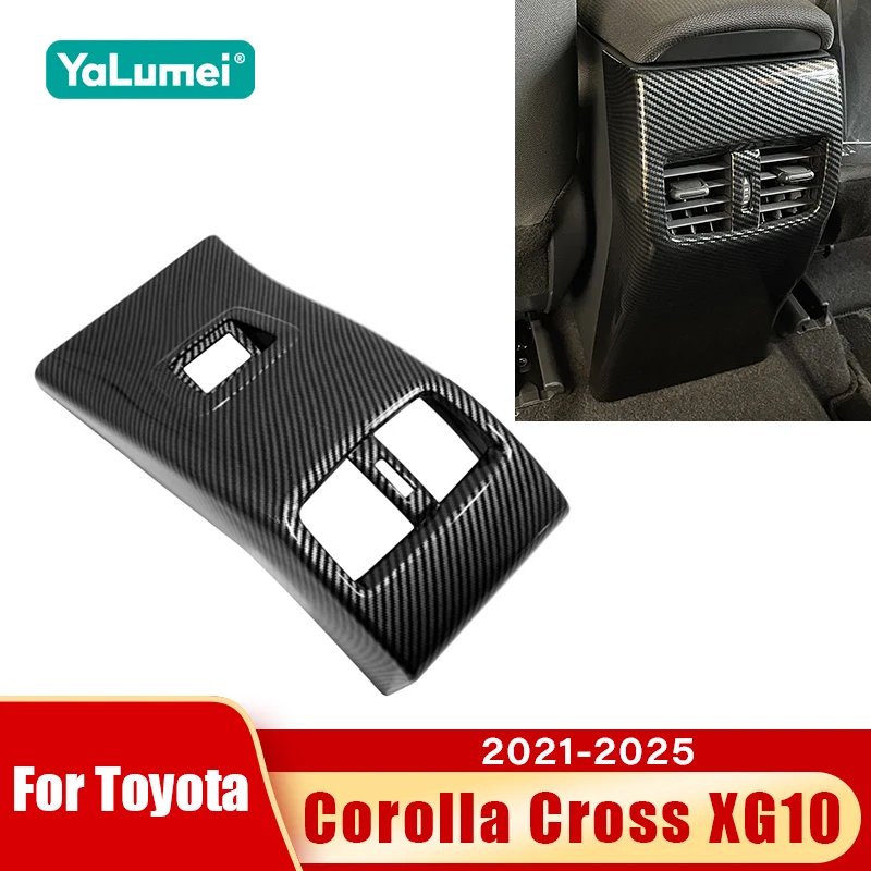 

Для Toyota Corolla Cross XG10 2021 2022 2023 2024 2025 гибридный автомобильный задний вентиляционный отверстие для кондиционера, рамка, накладка, аксессуары