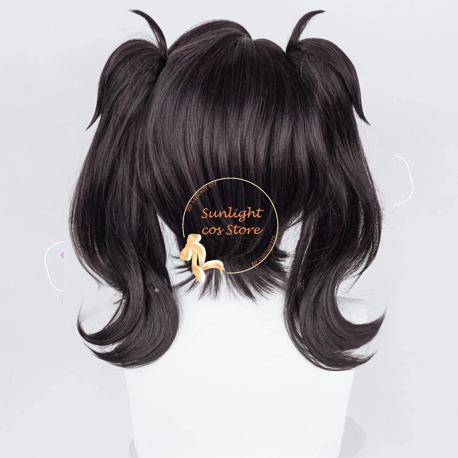 Spiel Ame Angel-Chan Cosplay Perücke kurze schwarze Perücke hitze beständige synthetische Haare Omg Kawaii Engel Ame-Chan Anime Perücken Perücke Kappe