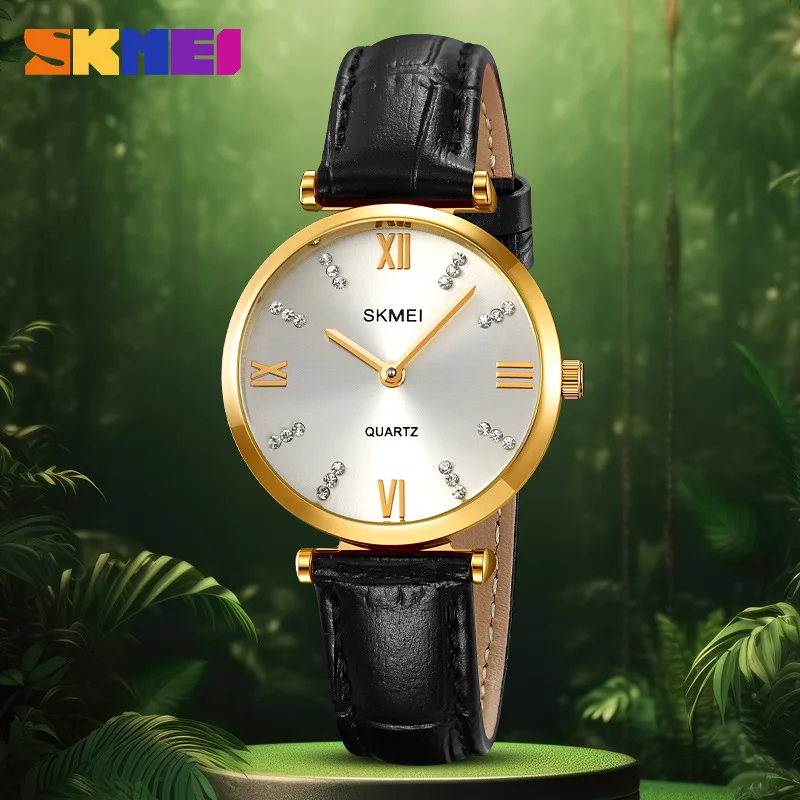 SkmeiWomen's Watch Simple Round Pointer Women's Watch Personality All Match Student Quartz Watch