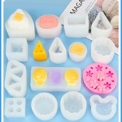 Simulation Toast Bread Baking Mold Triangle Rice Ball Mold Cat Paw Fondant Mould DIY Handmade Material Silicone Squishy Toy