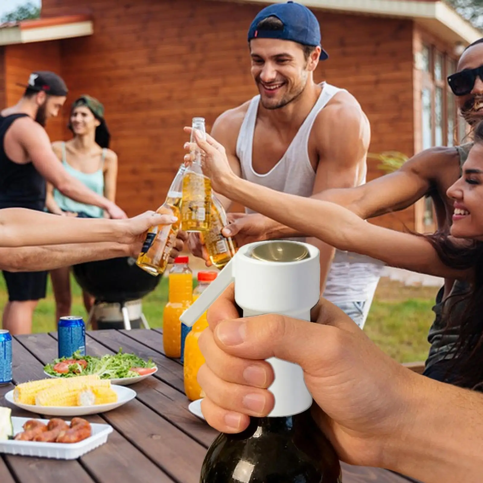 Bottle Cap Launcher Lid Remover Opener Fun Catapult Beer Cap Shooter New Gadget For Bar Party Multi-functional Bottle cap Shoot