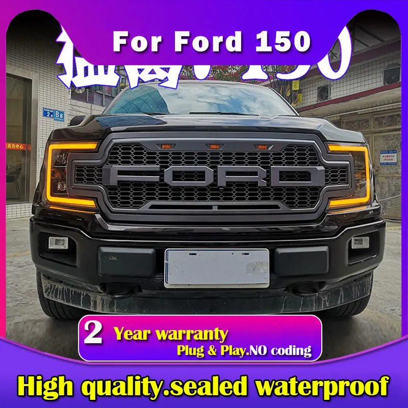 TaiWan car bumper headlamp 2018~2021y  for Raptor F-15 headlight F150 F 150 LED DRL car accessories HID xenon raptor fog light