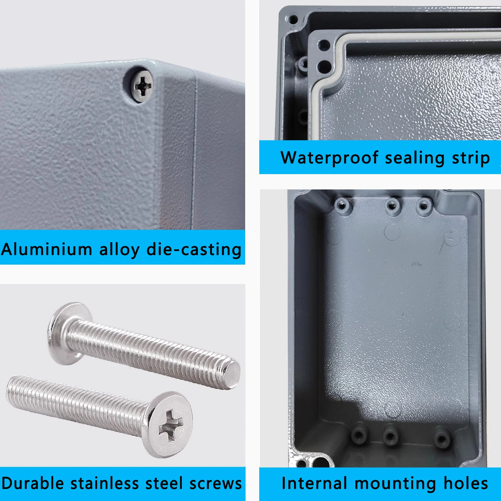 IP67 Waterproof Project Outdoor Explosion-Proof Cast Aluminum Junction Box Electrical Enclosure Case PCB Project Instrument Case