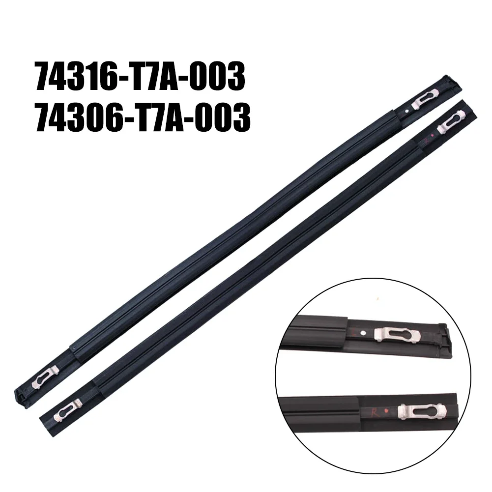 2pcs/kit New Black Roof Trim Molding Kit For Honda Hrv 2016-2021 74316-T7A-003 74306-T7A-003 Replacement Car Part