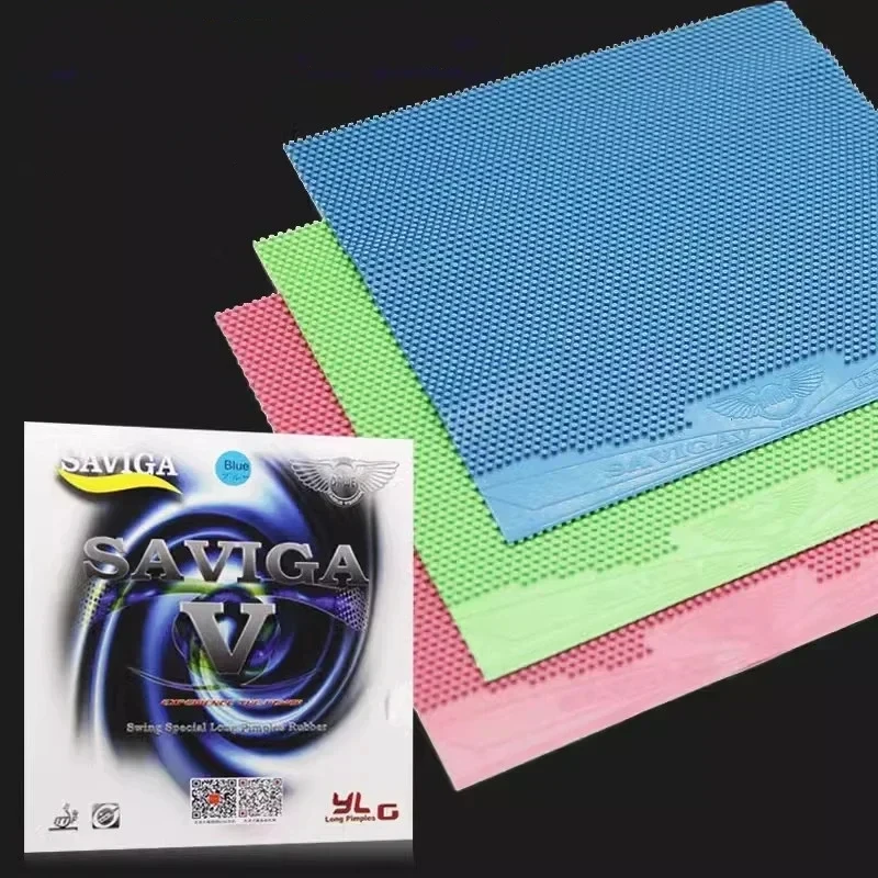 SAVIGA V5 OX Long Pips Table Tennis Rubber Medium & Small Particle Single Rubber Cured Non-cured Ping Pong Rubber ITTF Approved