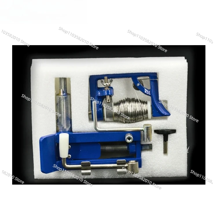 Portable manual fire hose coupling strapping machine crimping packaging machine