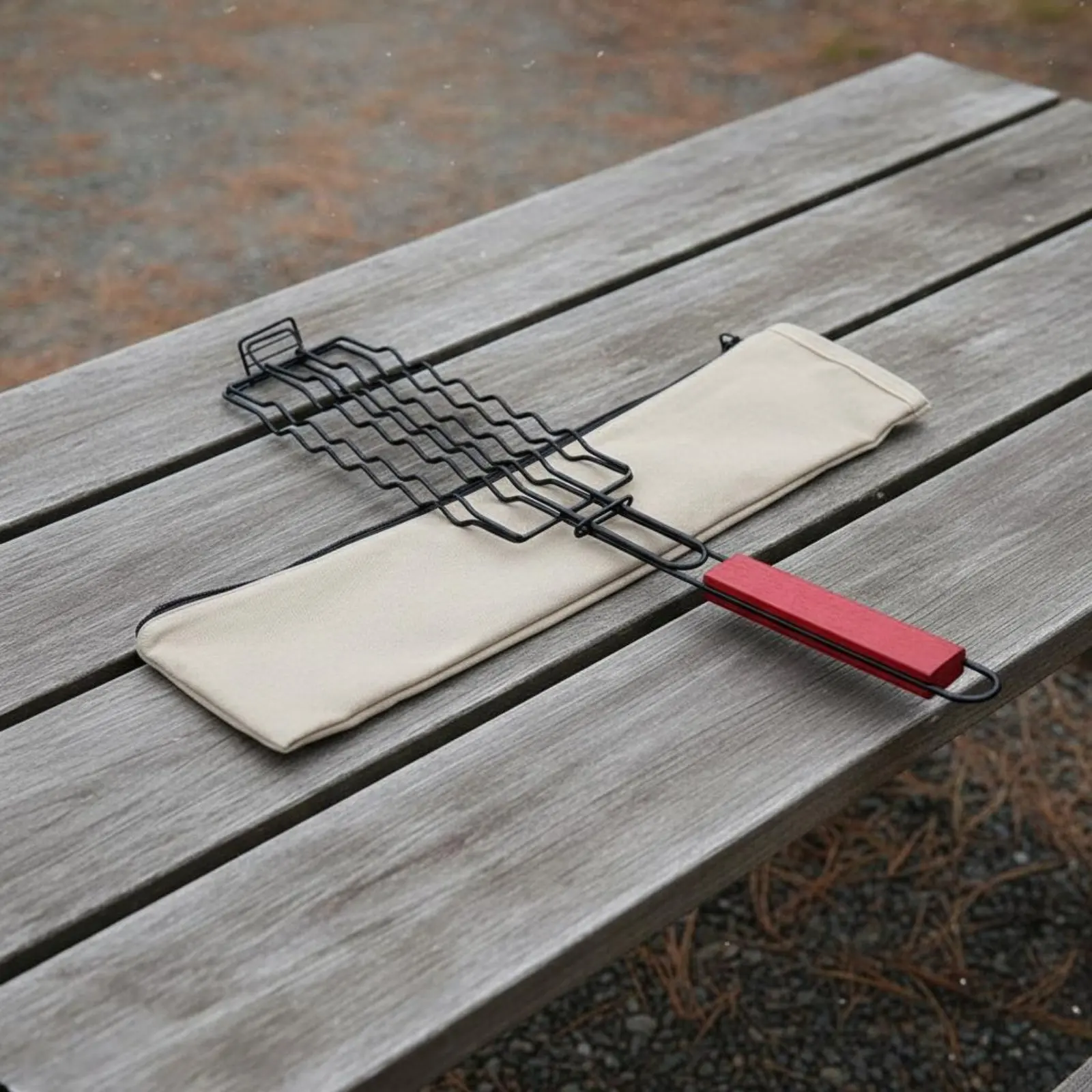 Long Handle BBQ Grilling Tray Portable Frankfurter Griller Rack Frankfurter Grilling Grilling Tray Easy to Use for Camping