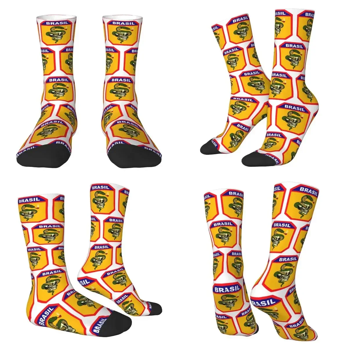 The Smoking Snake Brazilian Expeditionary Force Pacht Socks Harajuku Sweat Absorbing Stockings All Season Long Socks Day Gifts