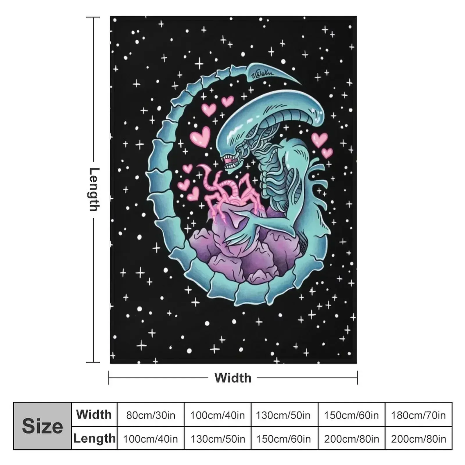 Xenomorph Eggs Throw Blanket funny gift Sofa Quilt Flannel Fabric Plush Blankets