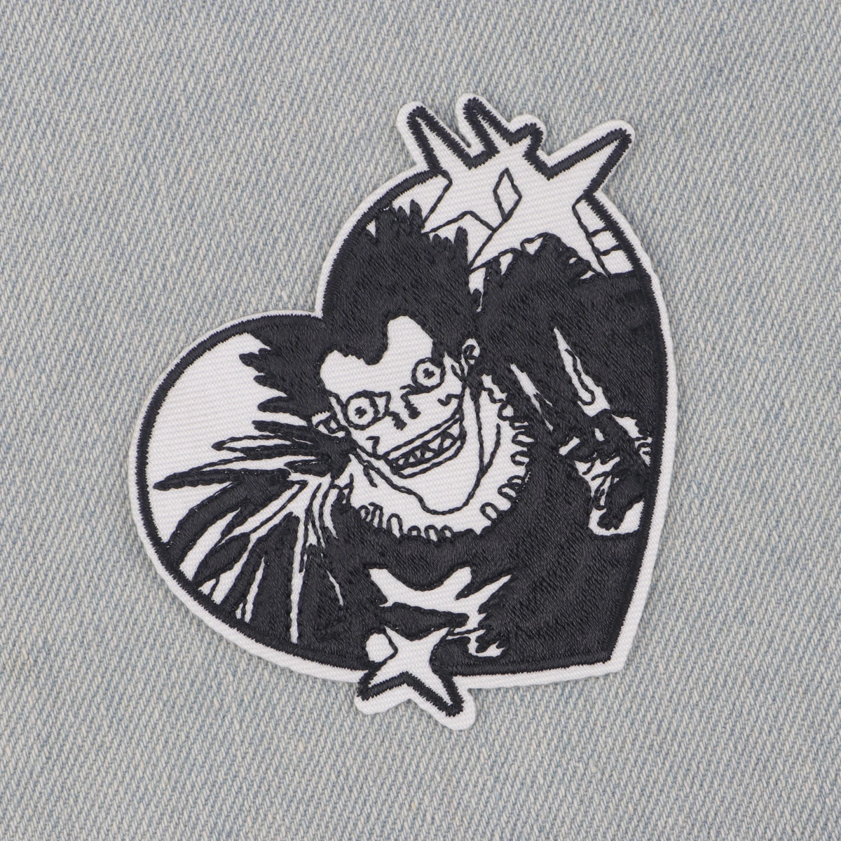 Anime L Killer Ryuk Embroidery Patch Japanese Manga Iron On Patches For Clothing Thermoadhesive Patches On Clothes DIY Sew Badge