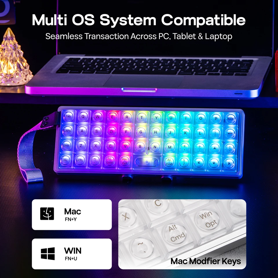 EPOMAKER Luma40 40% Mechanical Keyboard Wired Bluetooth 2.4G