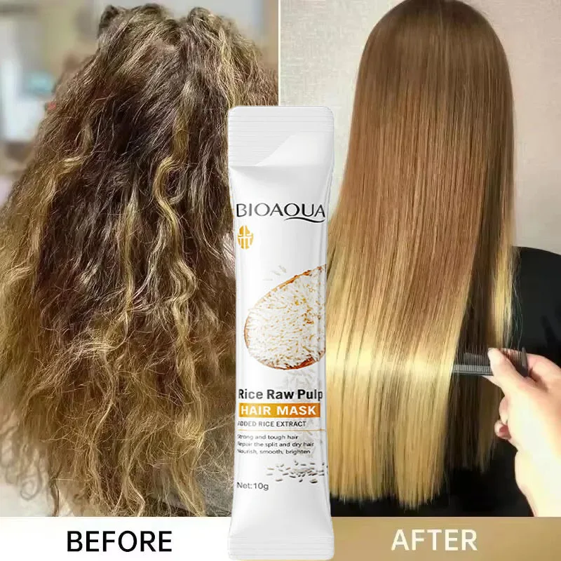 

Magical Keratin Hair Mask 5 Seconds Repair Damaged Frizzy Hair Soft Smooth Shiny Rice Nutrition Moisturizing Nourish Hair Care