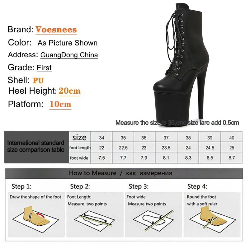 Fashion Ankle Boots 8Inch High Zip Platform Stripper Heels Pole Dancing Boots Fashion Sexy Knight Modern Boots Booties for Women