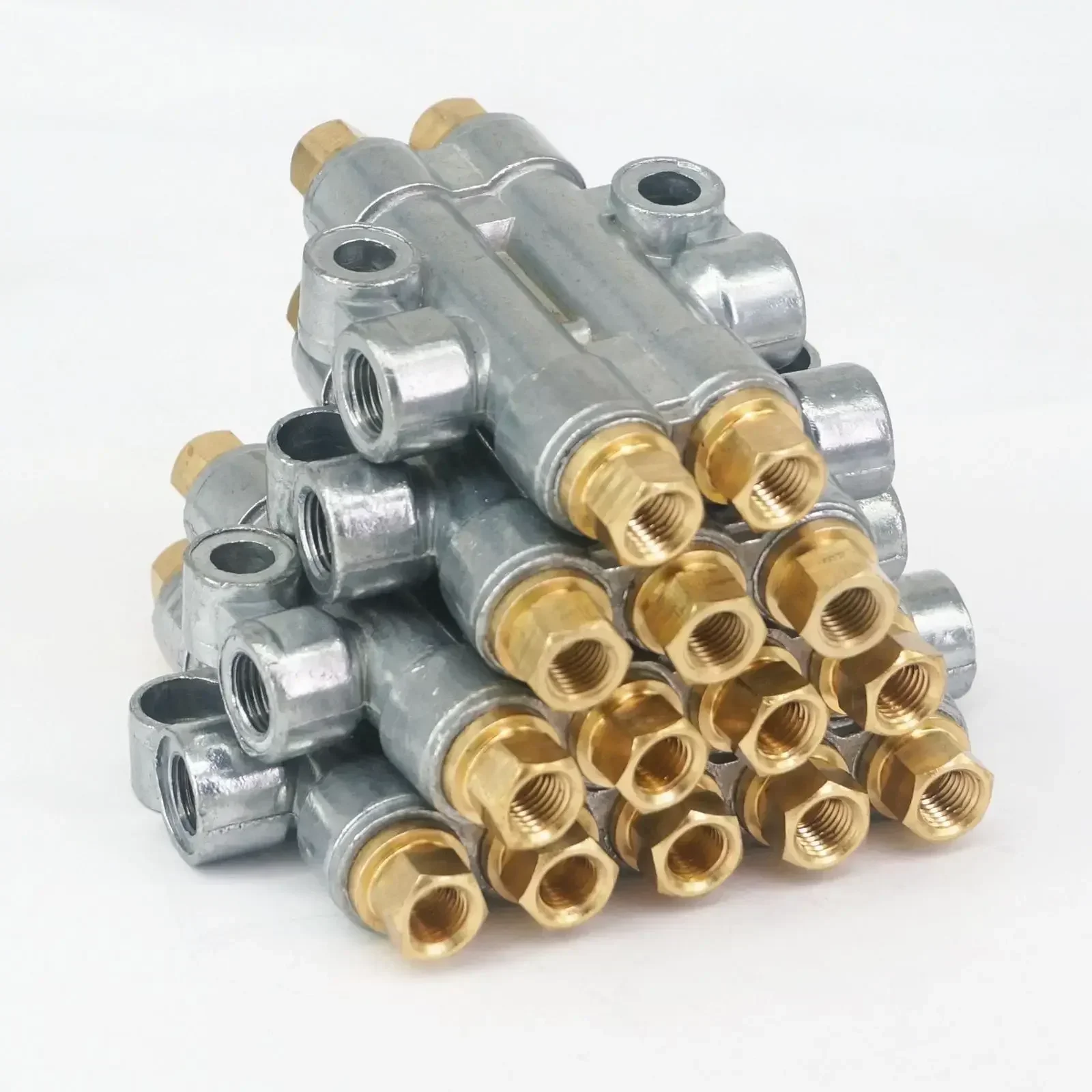 In M8x1 Out M10x1 2/3/4/5/6/7/8/9/10 Ways Aluminum Lube Oil Piston Distributor Value Manifold Block for Lubrication