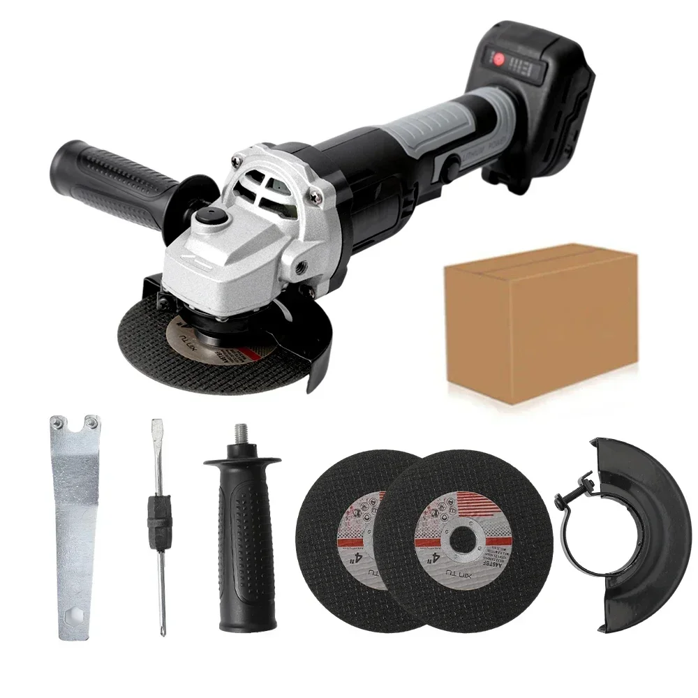 

100MM Brushless Electric Angle Grinder Variable Speed Grinder Cutting Machine Woodworking Power Tool for Makita 18v Battery