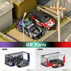 HKM 1:64 Pandem GR Yaris Alloy Diorama Car Model Collection Miniature Carros Toys In Stock