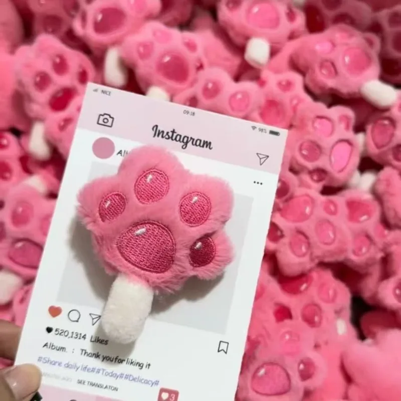 

Anime Judy Nick Cosplay Pink Cat Paw Hairpin Officer Rabbit Fox Headwear Cartoon Cute Animals Fluffy Hair Accessories for Women