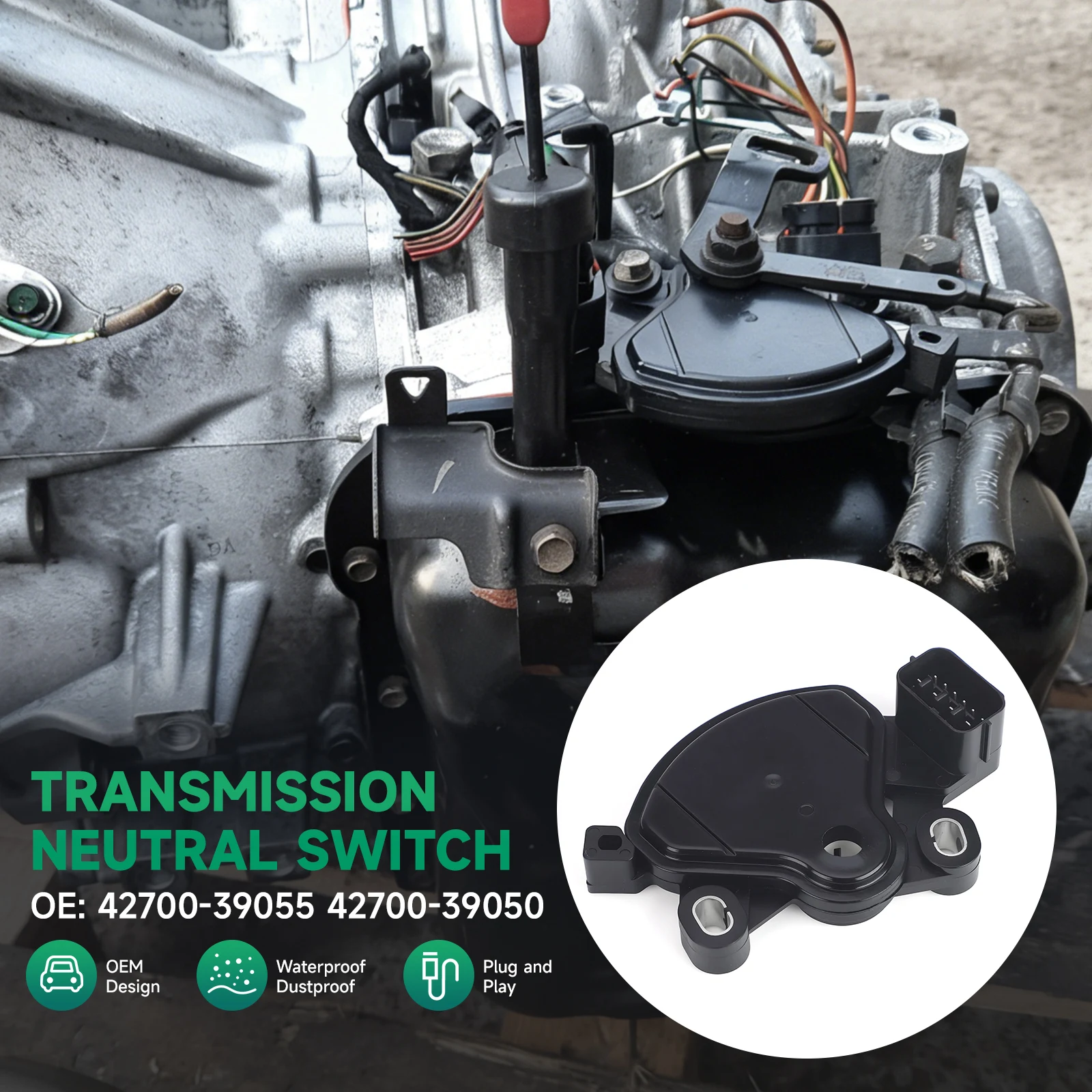 

Tucson Optima Azera Entourage OE 42700-39055/39050 Black Neutral Safety Switch For Hyundai KIA 1999-2014 Sonata Elantra Santa Fe