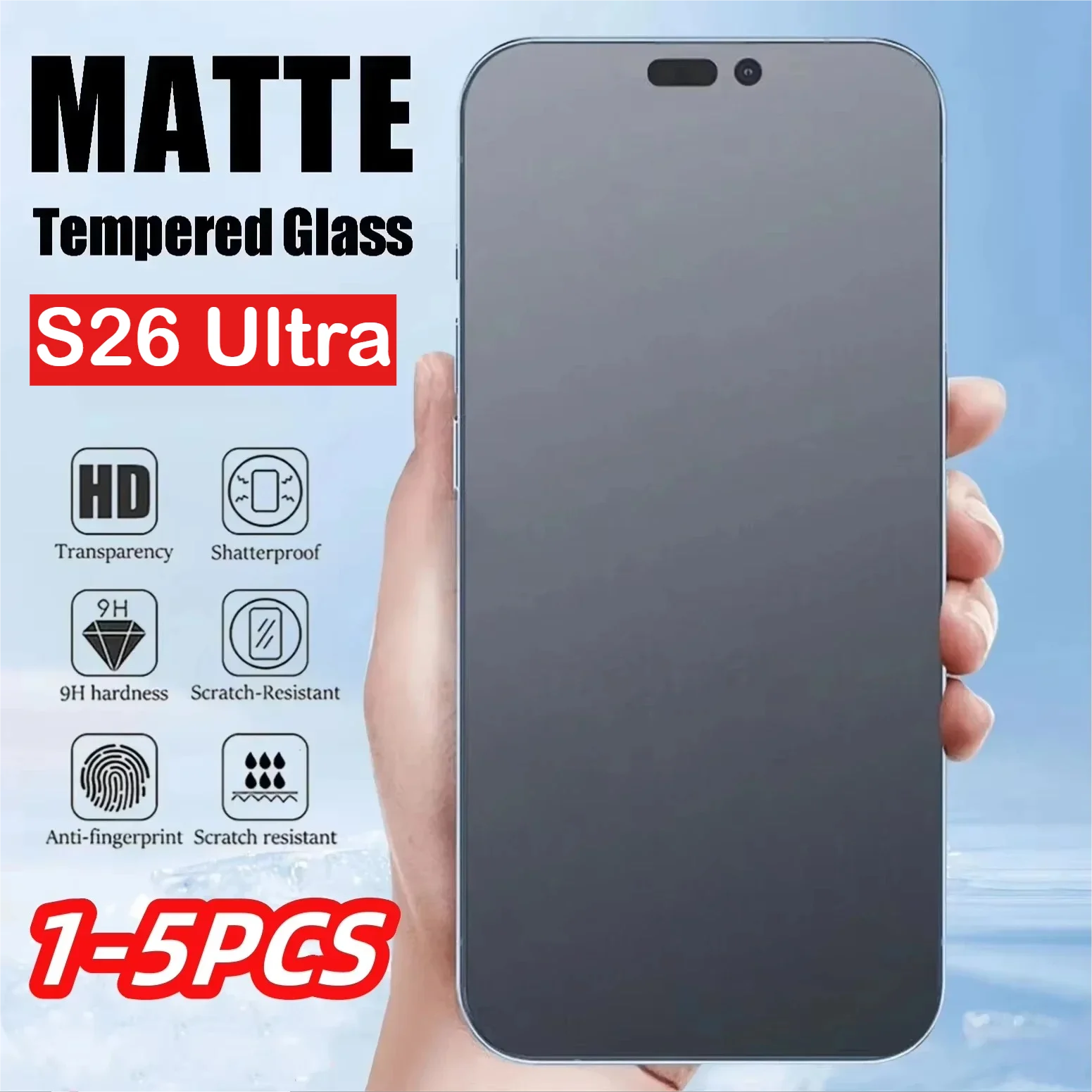 

1/4pcs Matte Screen Protectors for Samsung Galaxy S26 S25 S24 S23 S22 Ultra FE Plus Z Tri Fold 7 6 5 4 3 9H Tempered Glass Film
