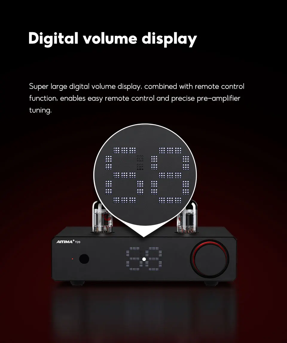AIYIMA Audio T20 Röhrenvorverstärker, vollsymmetrischer XLR/RCA-Ausgang, Stereo-Vorverstärker mit DAC AMP, 12 V Auslöser für Hifi-Heimverstärker – Detail 12