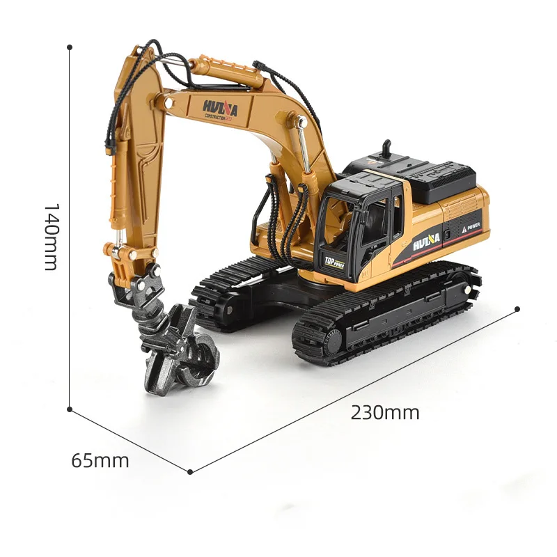 Huina-Jouet de machine d'ingénierie en métal pour garçon, camion en alliage, véhicule de voiture, tombereau roulant, construction, échelle 1/50, EbE27